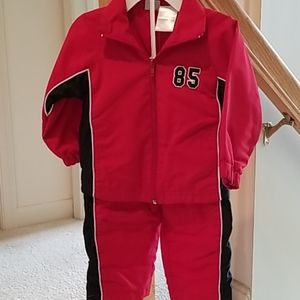 Boy toddler 3 piece athletic pant/jacket set